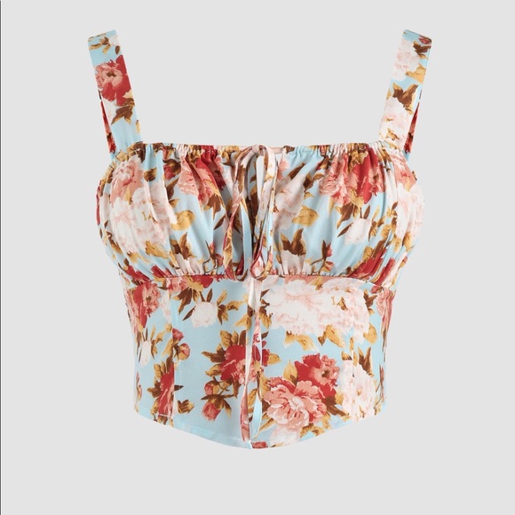 Floral crop top - Picture 1 of 2